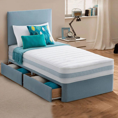 Single plush divan - plush, 3ft