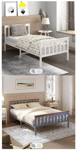 Wooden bed frame - pine, single