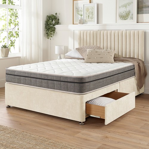 Plush divan bed - bed, set