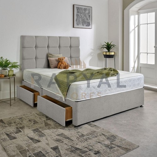 Plush divan bed - bed, with