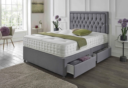Plush divan bed - with, lux