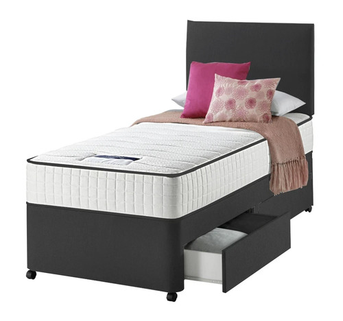 Single plush divan - divan, 3ft