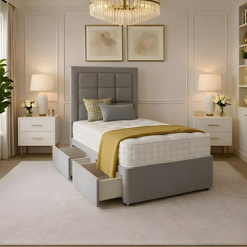 New single divan bed plush - single,