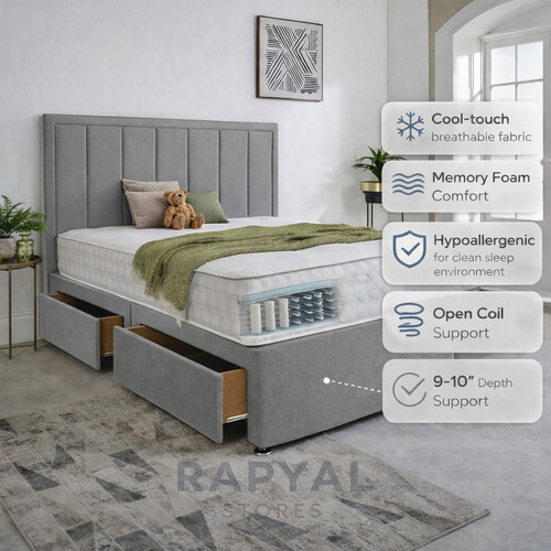 Luxury divan bed set with - divan,