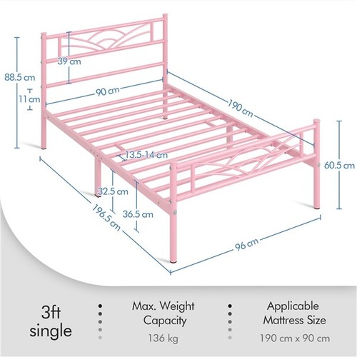 3ft single bed frame mattress - 3ft,